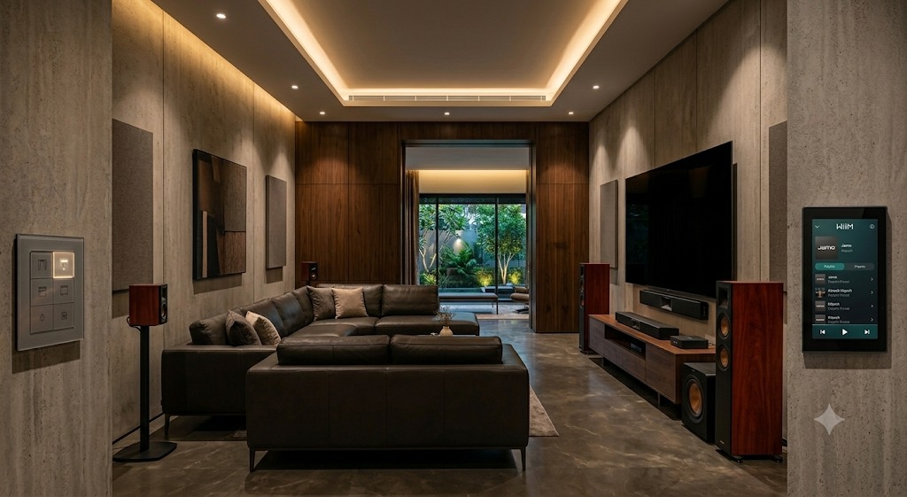 Premium intelligent living room with Zaviant automation